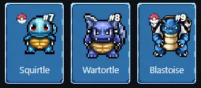 Pokédex marcando com uma pokébola os Pokémon já capturados