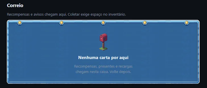 Correio: caixa de recompensas
